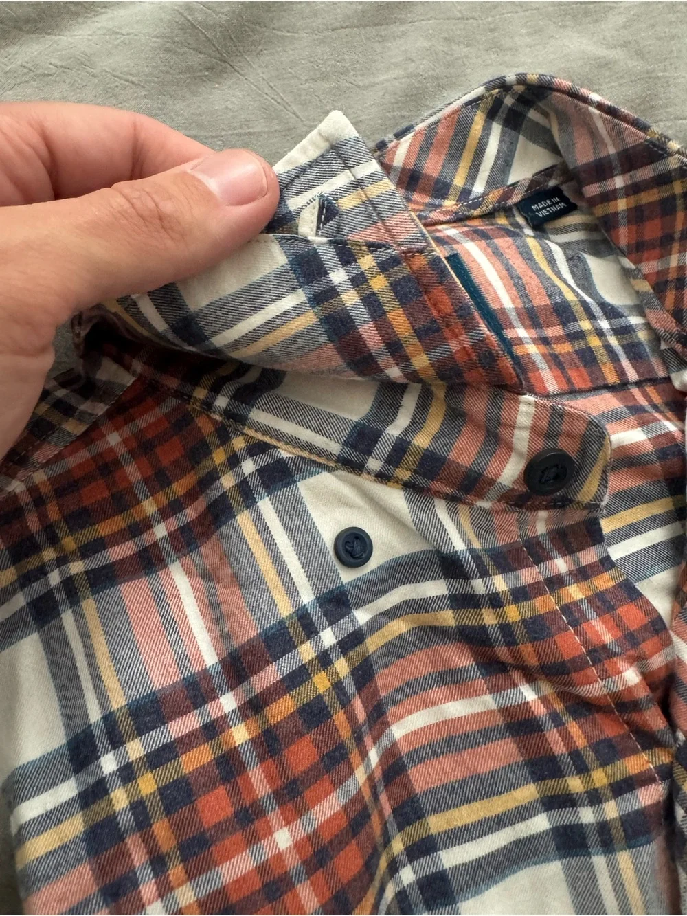 johnnie-O Hangin’ Out Knick Button Down Long Sleeve Men’s Plaid Shirt in Pumpkin